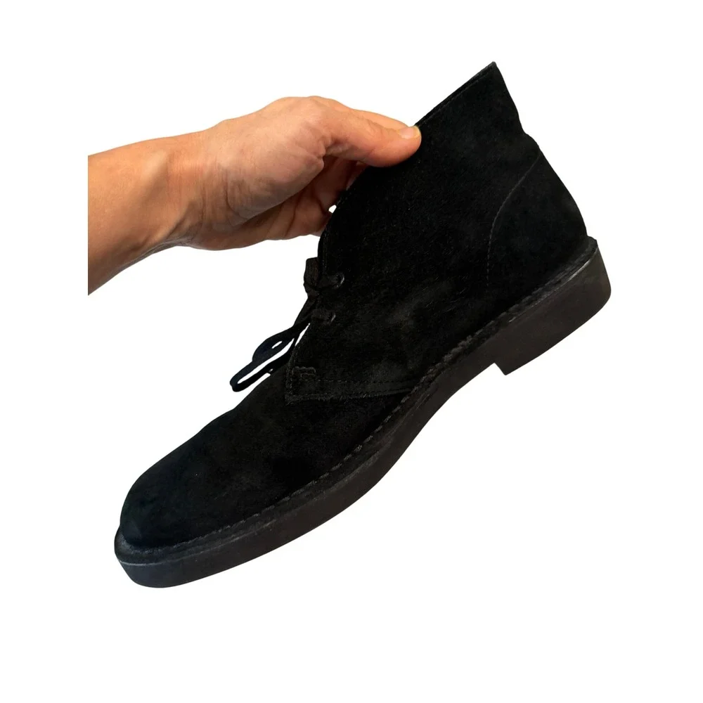 Clarks Collection Mens 10.5 M Black Suede Desert Chukka Boots 260822883105
